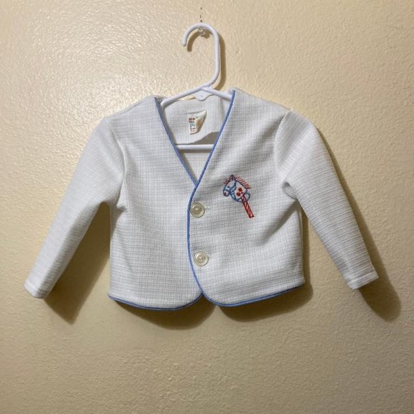 Vintage JC Penney Penn-Prest Toddle Time Hobby Horse Button Shirt Size 22-26 lbs - Picture 1 of 4